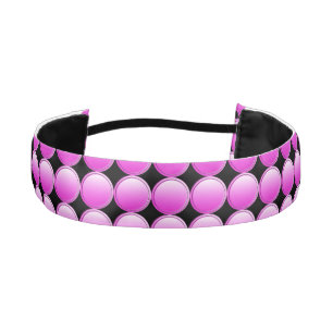 ROUND BUTTON - pink gradient + your ideas Athletic Headband