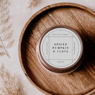 Round Candle Product Label Sticker Business Tag