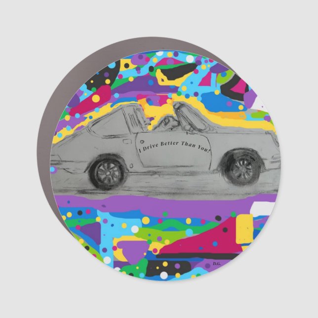 Round Car Magnet (Front)