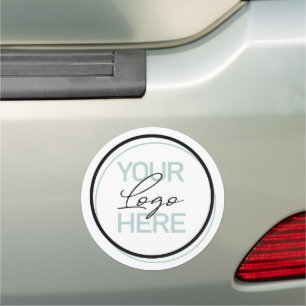 Round Car Magnet – Business Logo Vehicle Sign