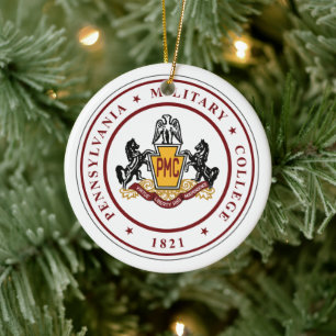 + Round Ceramic Ornament w/PMC Seal Logo