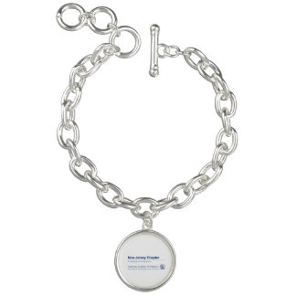 Round Charm Bracelet, Silver Plated Bracelet