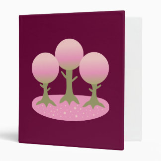 Round Cherry Blossom Trees 3 Ring Binder
