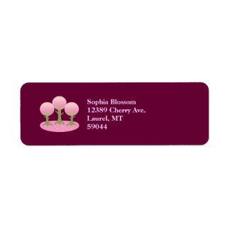 Round Cherry Blossom Trees Label