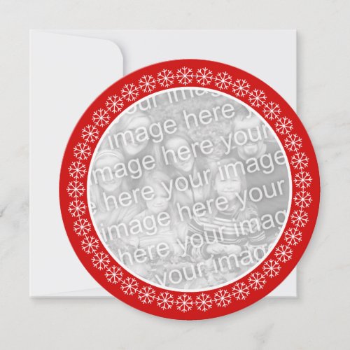 Round Christmas party invitations  Add your photo