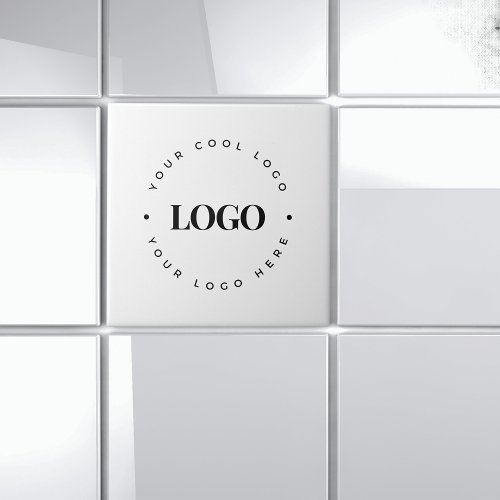 Round Circle Custom Business Logo Branded Company Ceramic Tile