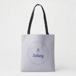 Round Circle Design with Monogram Tote Bag