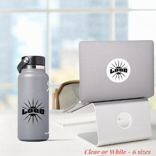 Round clear vinyl Business logo Brand Water Bottle Sticker