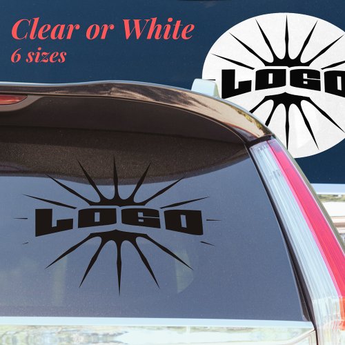 Round clear vinyl Business logo Car Window Bumper Sticker