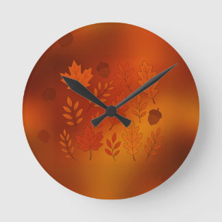 Round clock autumn