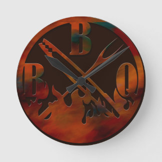 Round clock BBQ time