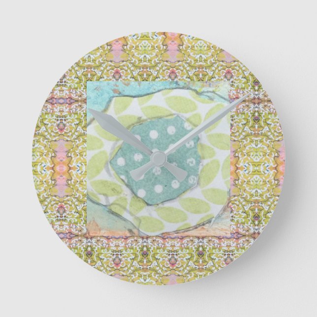 Round Clock - Lovely Pastel  (Front)