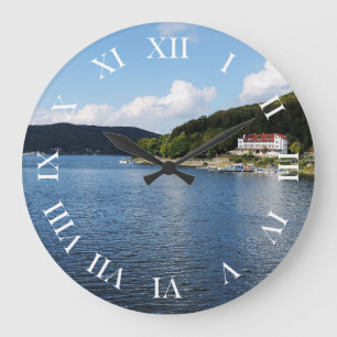 Round clock Roman numerals Edersee Nordhessen