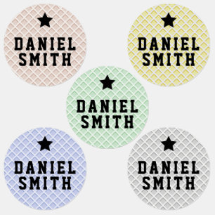 Round Clothing Labels for the boys