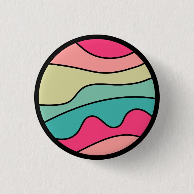 Round Color Abstract 160422(01) Button (Front)