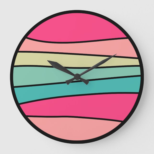 Round Color Abstract 160422(03) Large Clock (Front)