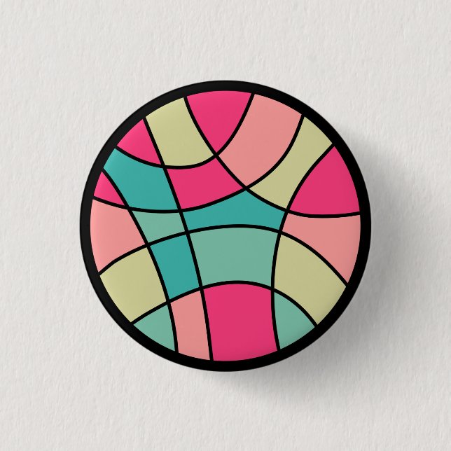 Round Color Abstract 160422(06) Button (Front)