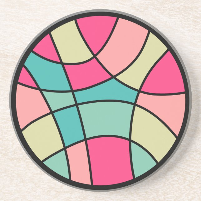 Round Color Abstract 160422(06) Coaster (Front)