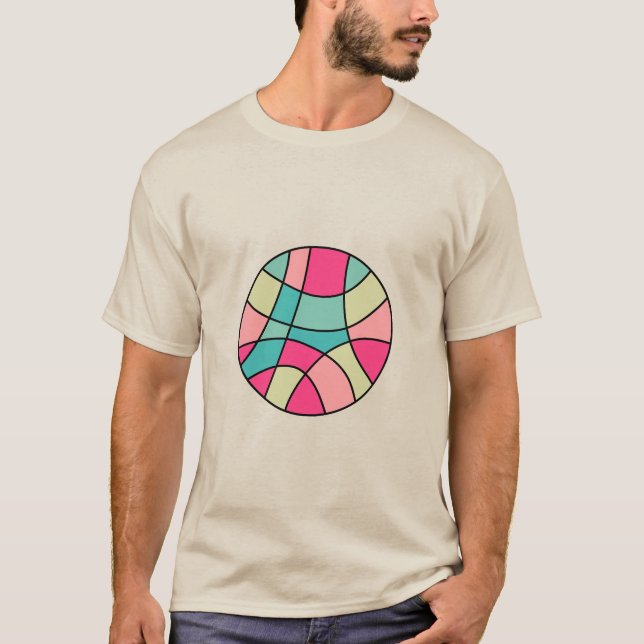 Round Color Abstract 160422(07) T-Shirt (Front)