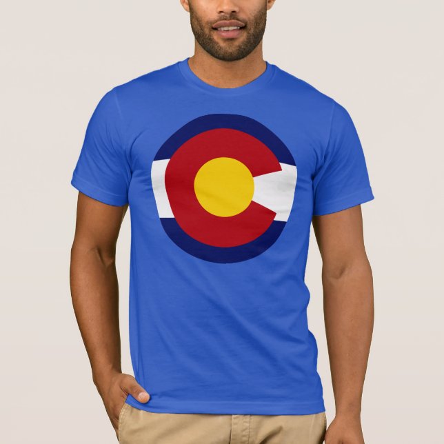 Round Colorado Flag T-Shirt (Front)