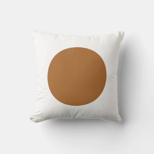 Round Colors - Brown and White Throw Pillow