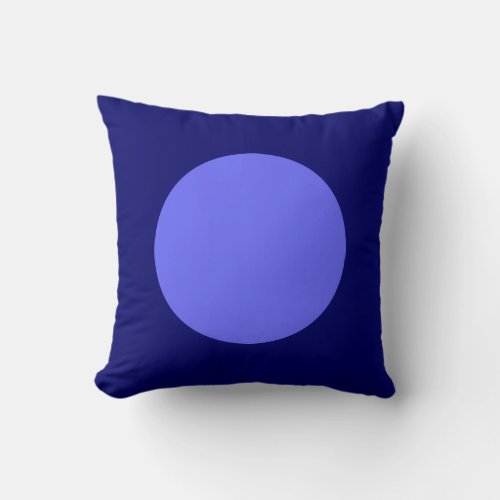 Round Colors _ Electric Blue and Dp Navy Throw Pillow