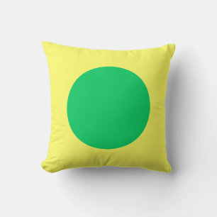 Round Colors - Lt Green and Lt Yellow Throw Pillow