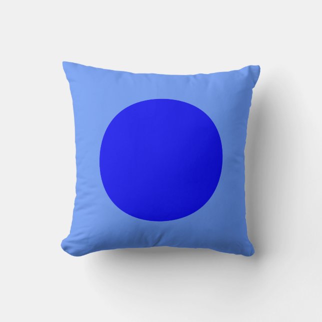Round Colors - Shades of Blue Throw Pillow (Front)