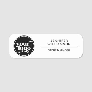 Round Company Logo & Employee Name Tag