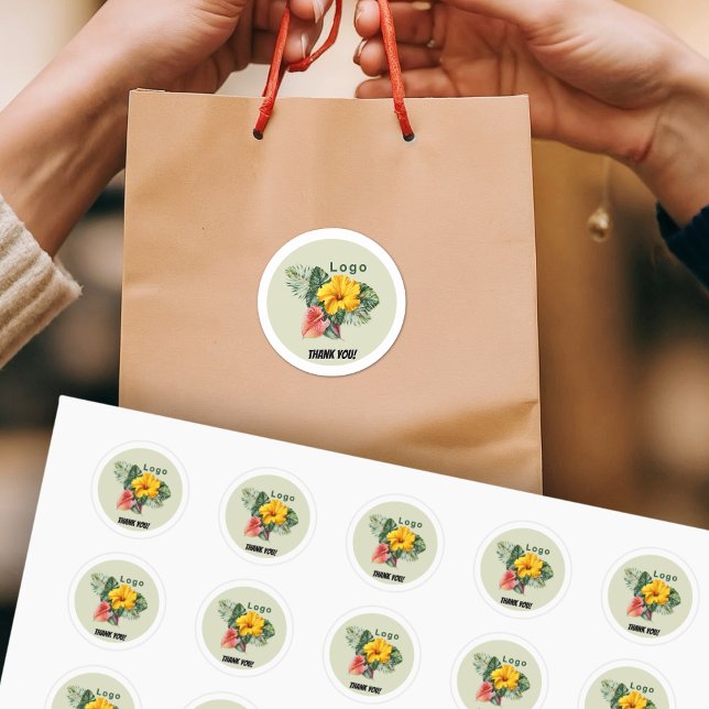 Round Company Logo Thank You Customer Stickers (Creator Uploaded)