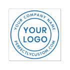 Round company name and URL custom logo template
