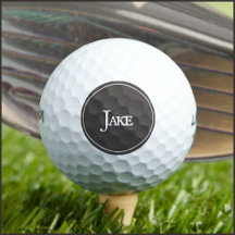 Round Cool Dark Grey Initials Name