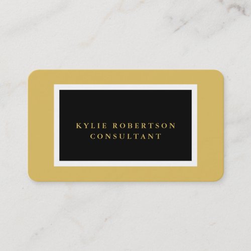 Round Corner Black Gold Color Professional Trendy Business Card