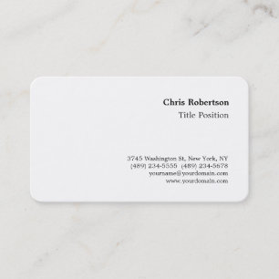 Round Corner Black White Charming Business Card