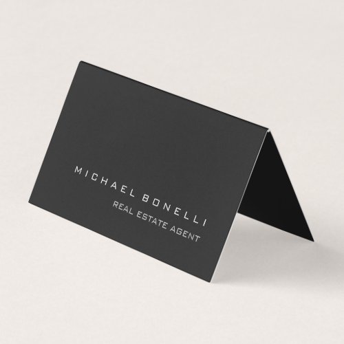 Round Corner Gray Real Estate Agent Business Card
