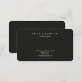 Round Corner Grey Plain Simple Minimalist Stylish Business Card (Front/Back)