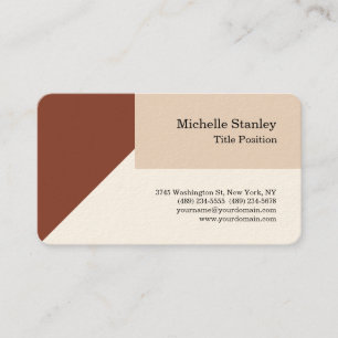 Round Corner Signature Cream Modern Minimalist Business Card