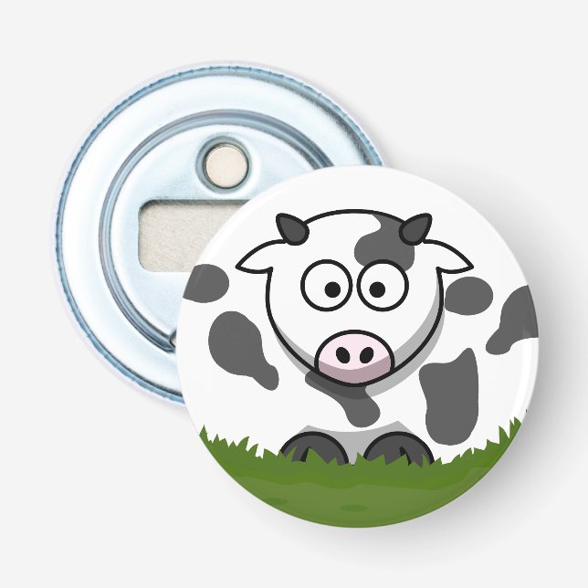 Round Cow Bottle Opener (Front)