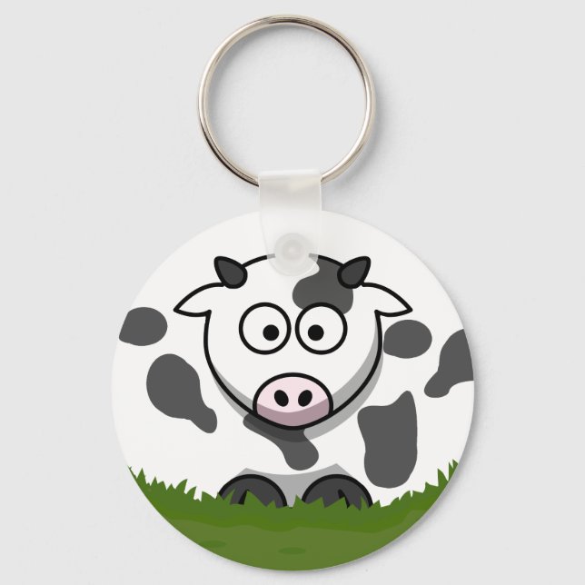 Round Cow Keychain (Front)