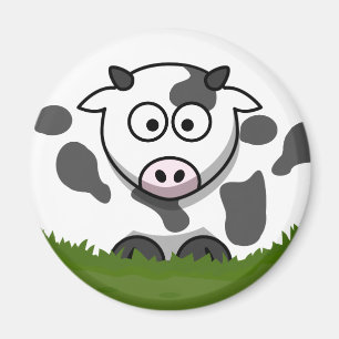 Round Cow Magnet