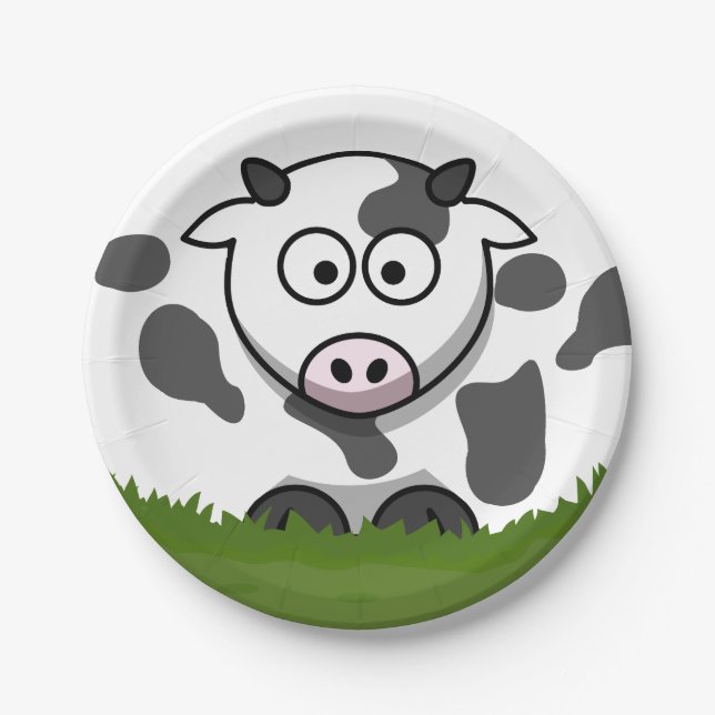 Round Cow Paper Plates (Front)