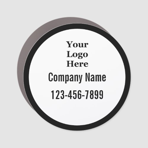 Round Create Your Own Ad  Your Logo Here Car Magnet