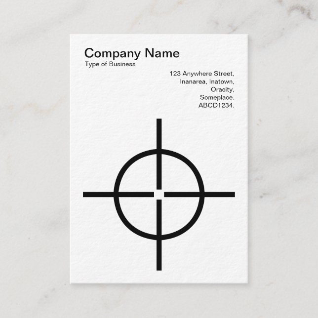 Round Crosshairs Business Card (Front)