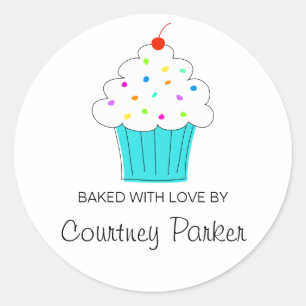 Round Cupcake Labels, From the Kitchen Of... Classic Round Sticker