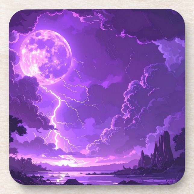 Round Cushion Beverage Coaster (Front)