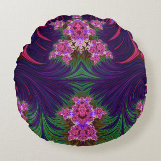 Round cushion purple pink green