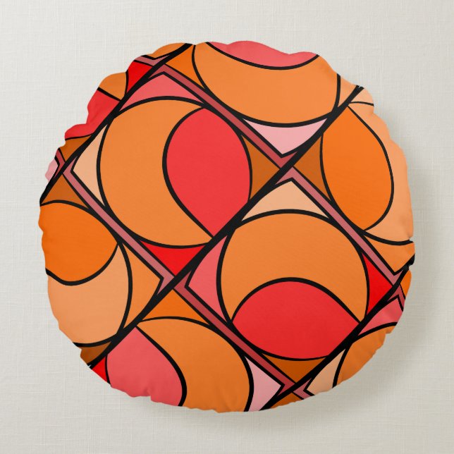 Round cushion sevened orange (Front)