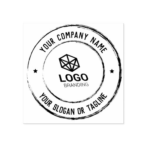 Round Custom Business Logo Promotional Rubber Stamp