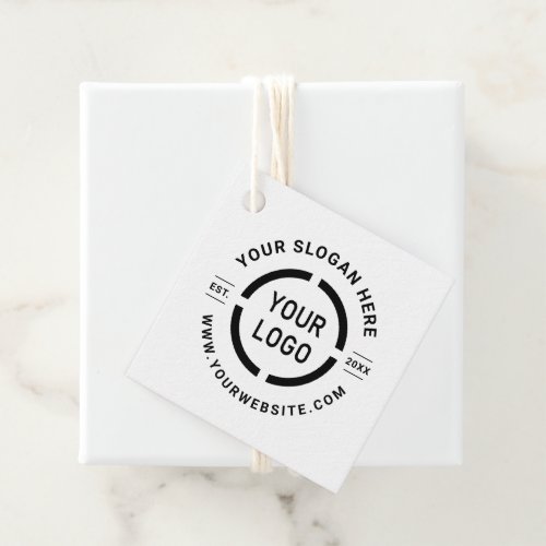 Round Custom Logo branded product hang tags