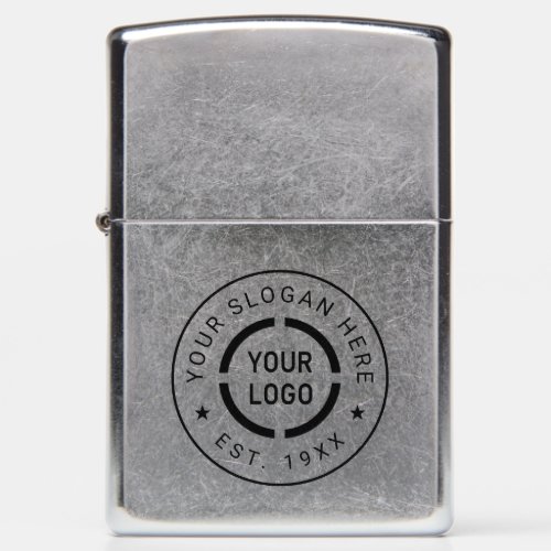 Round Custom Logo branded promotional Zippo Lighter